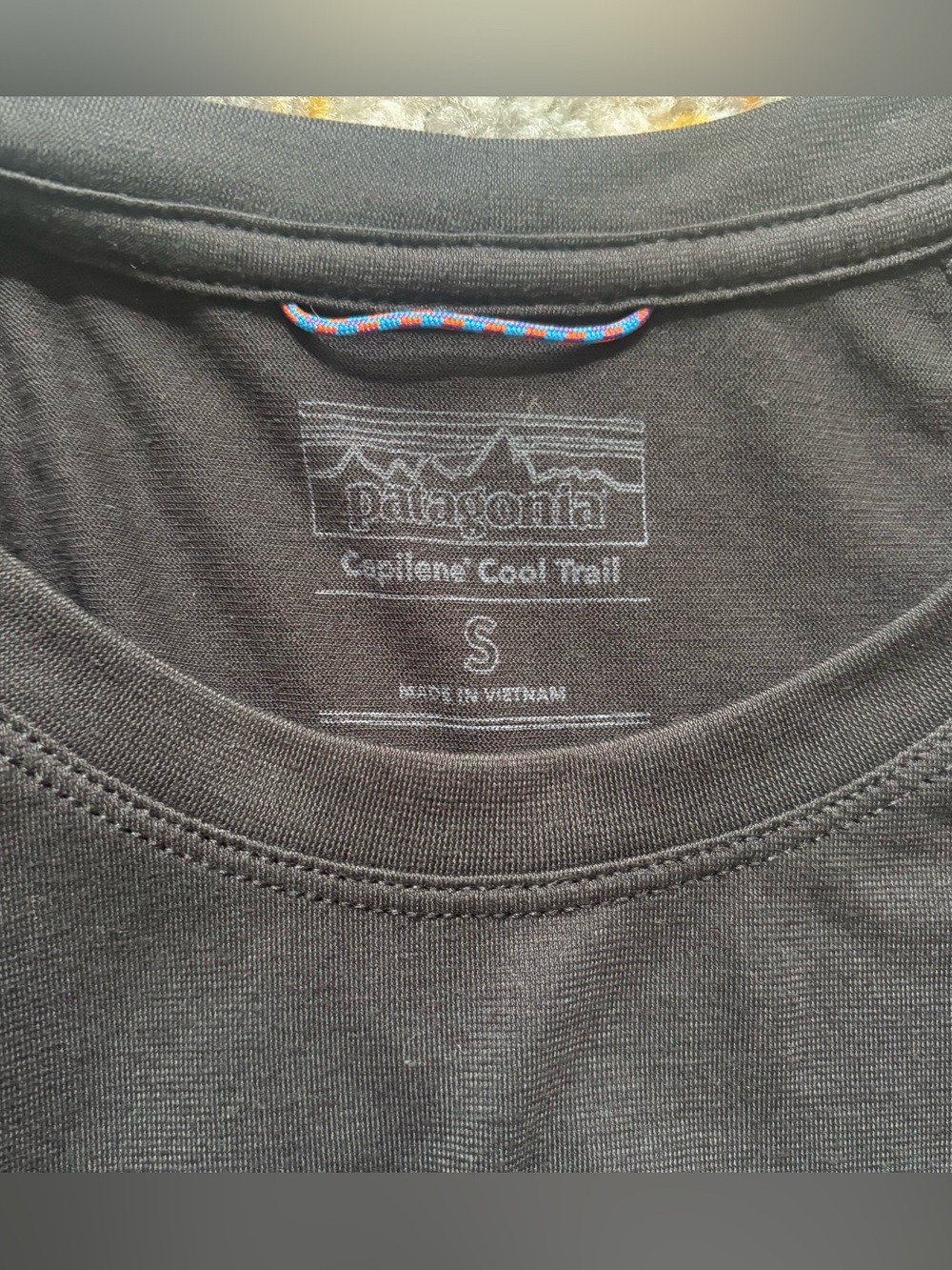 Patagonia Capilene Cool Trail mens long sleeve shirt black size small